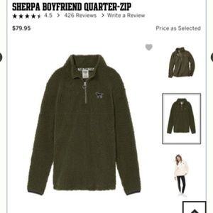 VS Pink Boyfriend Sherpa Pullover